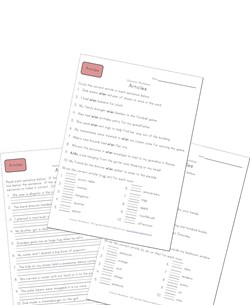articles worksheets