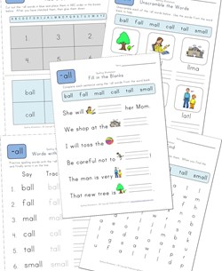 spelling -all words worksheet