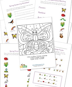 Spring Worksheets for Kids